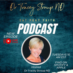 Podcast thumbnail for Eat Pray Faith with Tracey Stroup, ND, CNHP