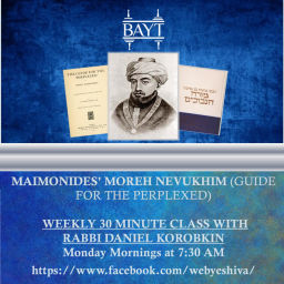 Podcast thumbnail for Moreh Nevukhim (Guide for the Perplexed) with Rabbi Daniel Korobkin at the BAYT