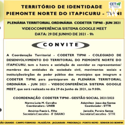 Podcast thumbnail for Convite Plenária CODETER TIPN