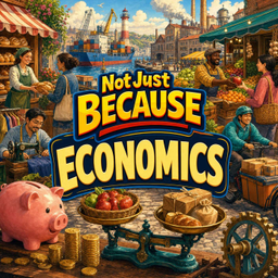Podcast thumbnail for Not Just Because - Economics