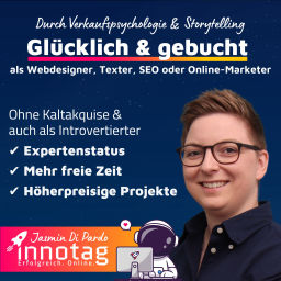 Podcast thumbnail for Glücklich & gebucht als Webdesigner, Texter & Co. durch Verkaufspsychologie und Storytelling