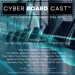 Podcast thumbnail for CyberBoardCast™: Daily Board &amp; C-Suite Cyber Strategy with Andrzej Cetnarski &amp; Cyber Nation Central®
