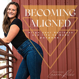 Podcast thumbnail for BECOMING ALIGNED- for the ambitious, working mom, who wants to prioritize self care in motherhood.