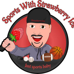 Podcast thumbnail for Sports with strawberry ice